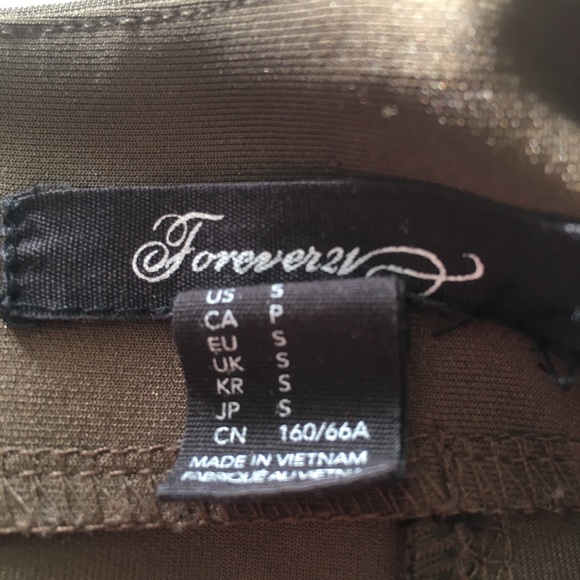 Polyester Bodycon Brown Forever 21 Mini Skirt - Picture 4 of 5